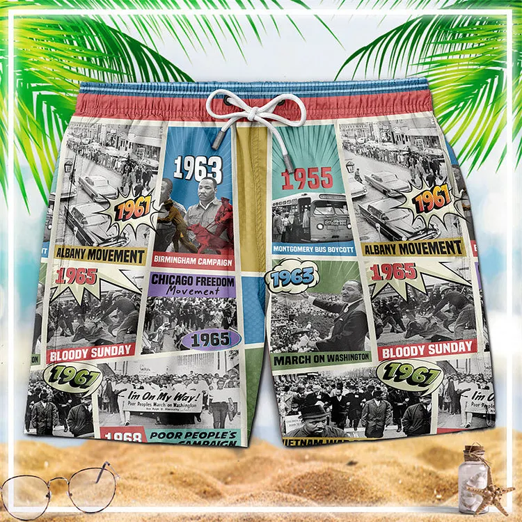 History Of The Civil Rights Movement Summer Beach Shorts