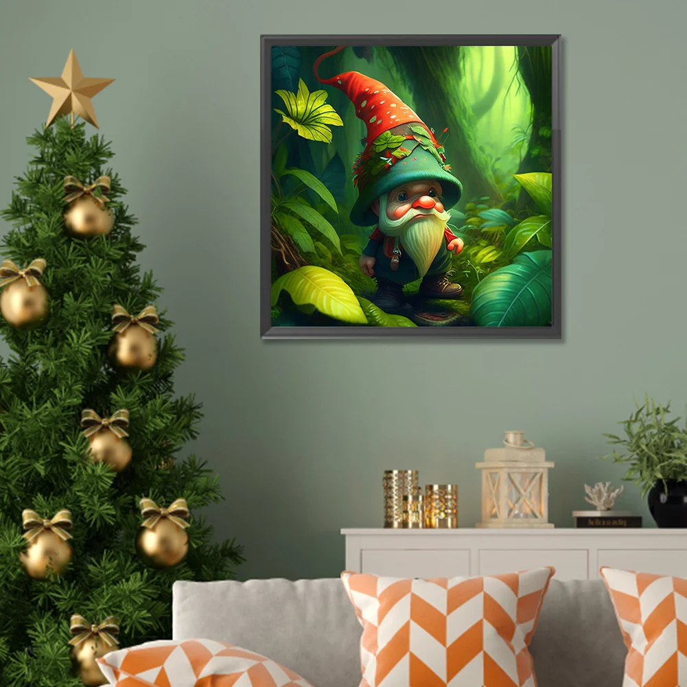 Full Round Diamond Painting 30*30cm - Goblin In The Forest