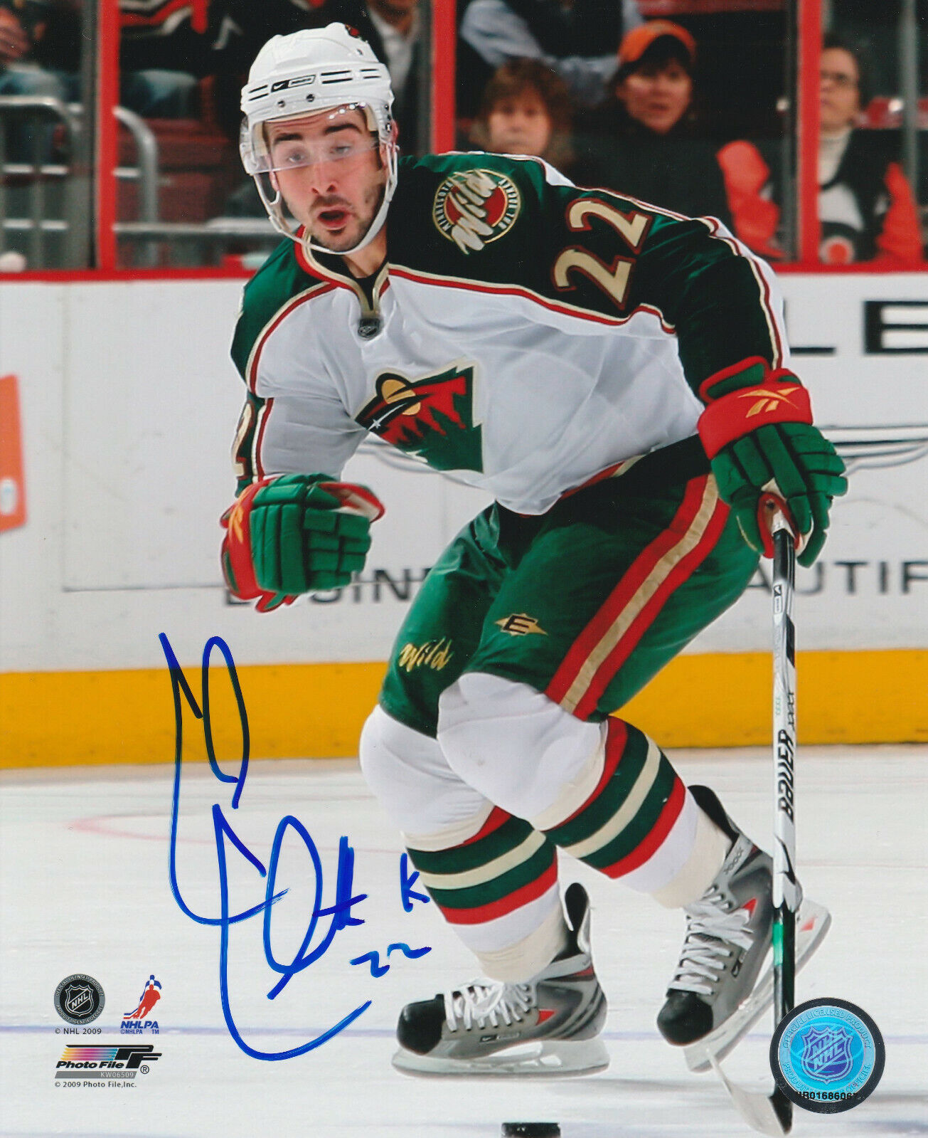 CAL CLUTTERBUCK SIGNED MINNESOTA WILD 8x10 Photo Poster painting! Autograph