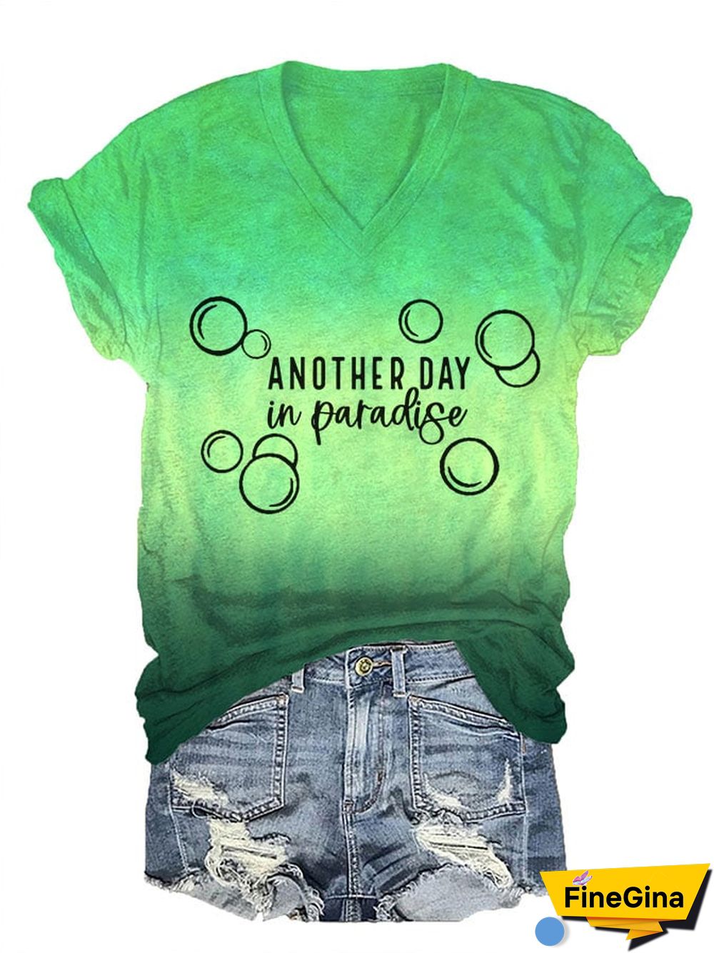 Women's Another Day In Paradise V-Neck T-Shirt