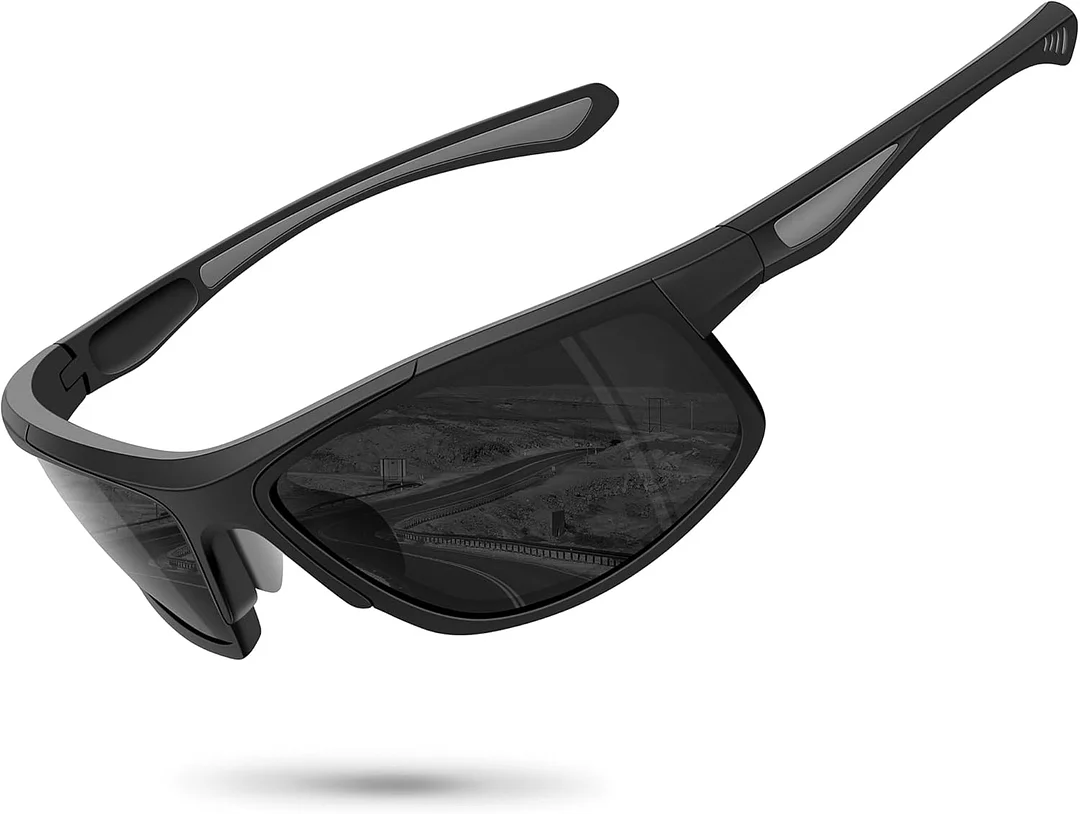 Sports Sunglasses for Men Women Polarized UV Protection Fishing Driving Cycling Bik Running Wrap Around Sun Glasses