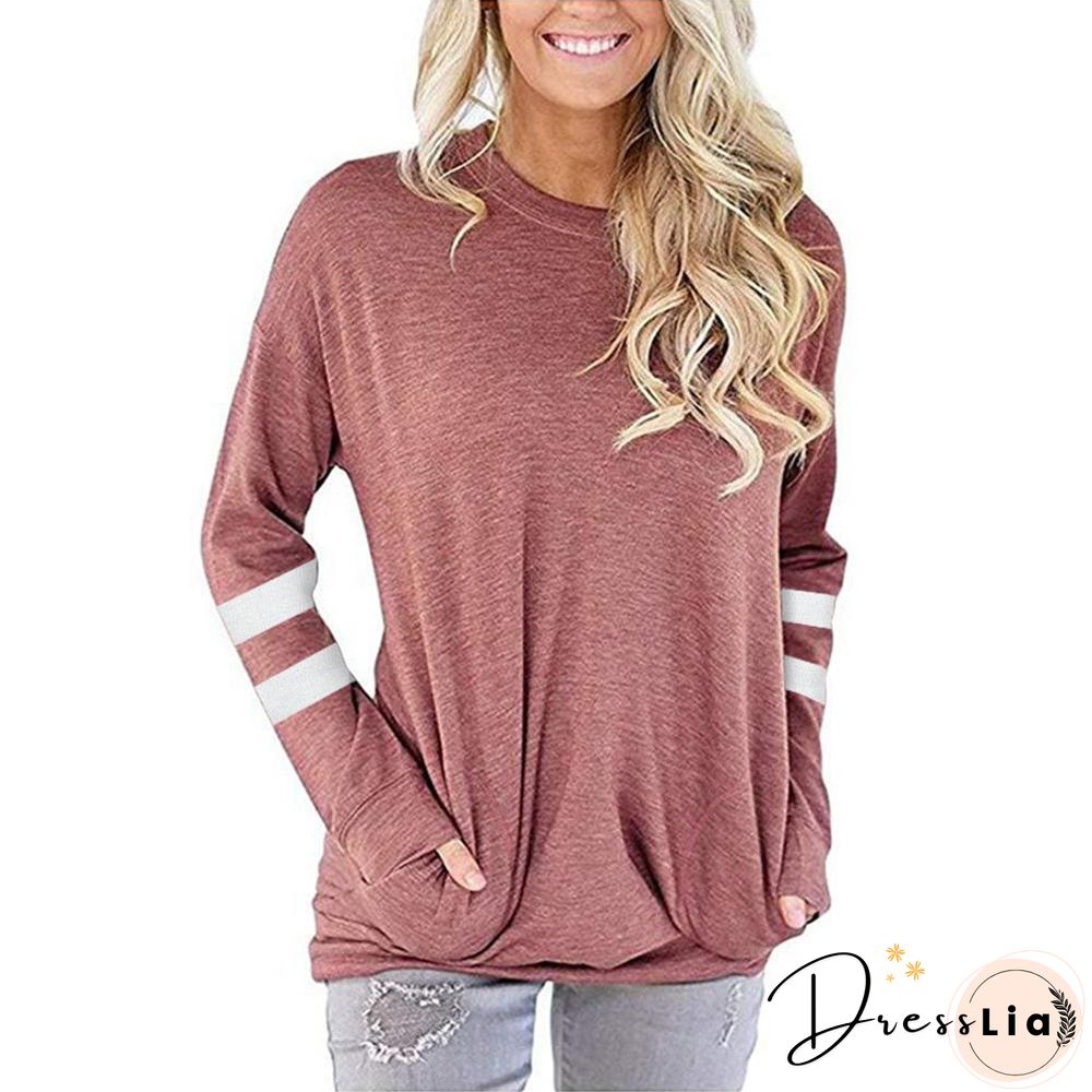 Manga Larga Tops Women Pink Long Sleeve Tees Ropa Mujer Spring Womens Fashion Tunique