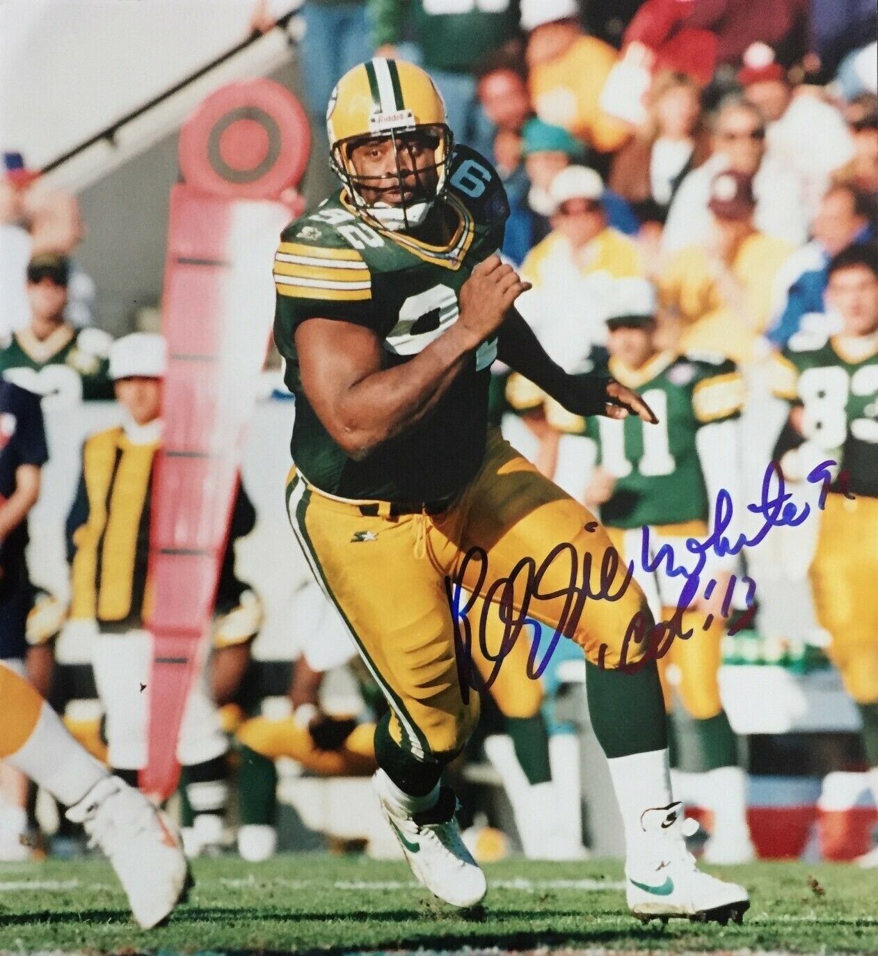 Reggie White Packers HOF Signed Autographed 8 x 10 Photo Poster painting REPRINT