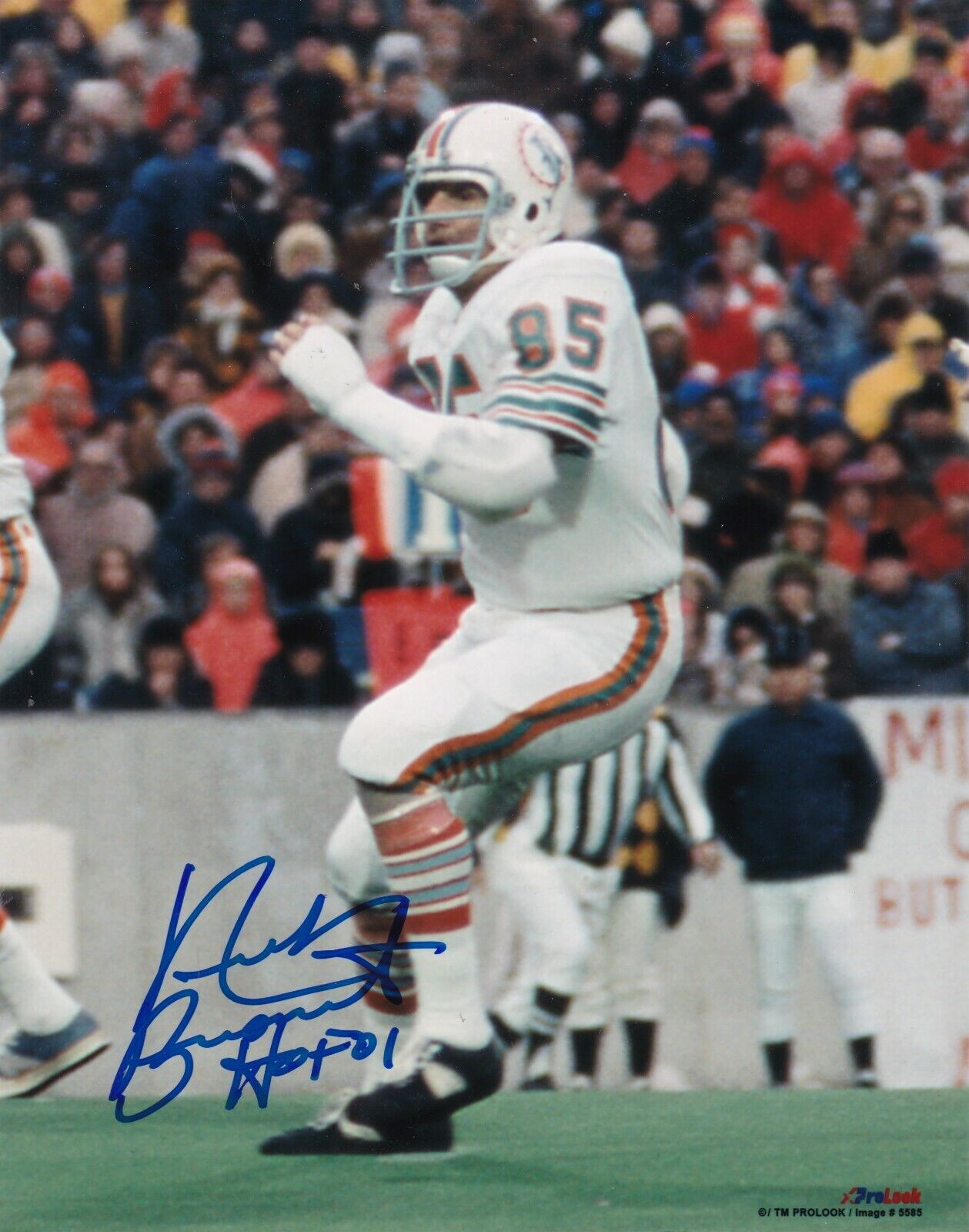 NICK BUONICONTI MIAMI DOLPHINS HOF 01 ACTION SIGNED 8x10