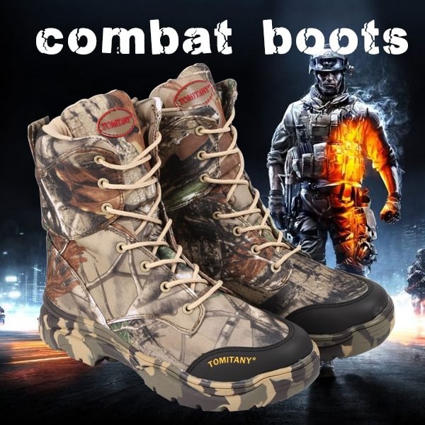 Tomitany Mens Military Tactical Boots Hunting Boot Combat Army Boots Hiking Shoes Travel Botas - Shop Trendy Women's Clothing | LoverChic