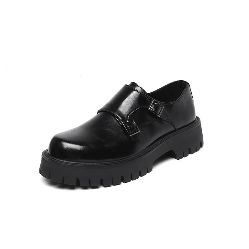 Tanguoant Tanguoant 2024 New Youth Round Head British Wind Low Heel Set Foot Big Head Work Pack Platform Shoes 2138-R