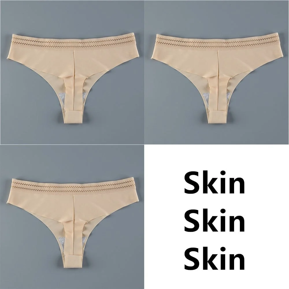 3Pcs Sexy Thongs Panties Women G-String Female Underpants Seamless Comfortable Intimate Underwear Female Low-Rise Thong Lingerie