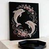 (30x40cm)DIY Pearl Painting Framed Dolphin Handmade Pearl Material Art Kit Living Room Decor