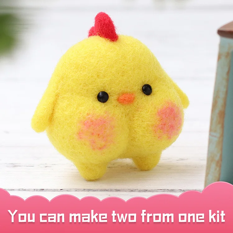 FeltingJoy - Cute Doll Needle Felting Kit - Yellow Chicken