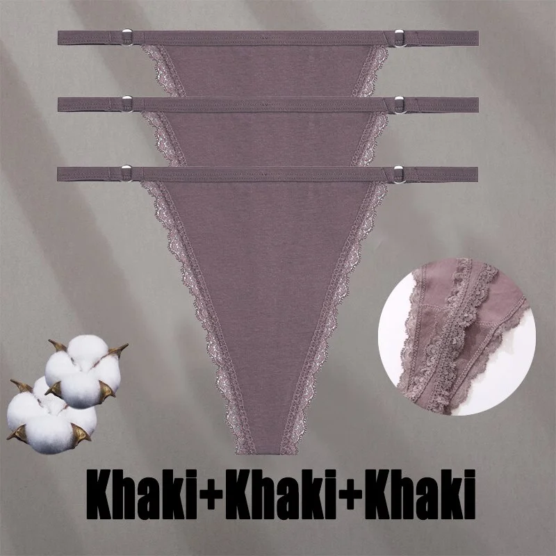 Billionm Sexy Lace Panties for Women Cotton Underwear Thong With Hollow Out Hook G-String Female Breathable Intimates Lingerie