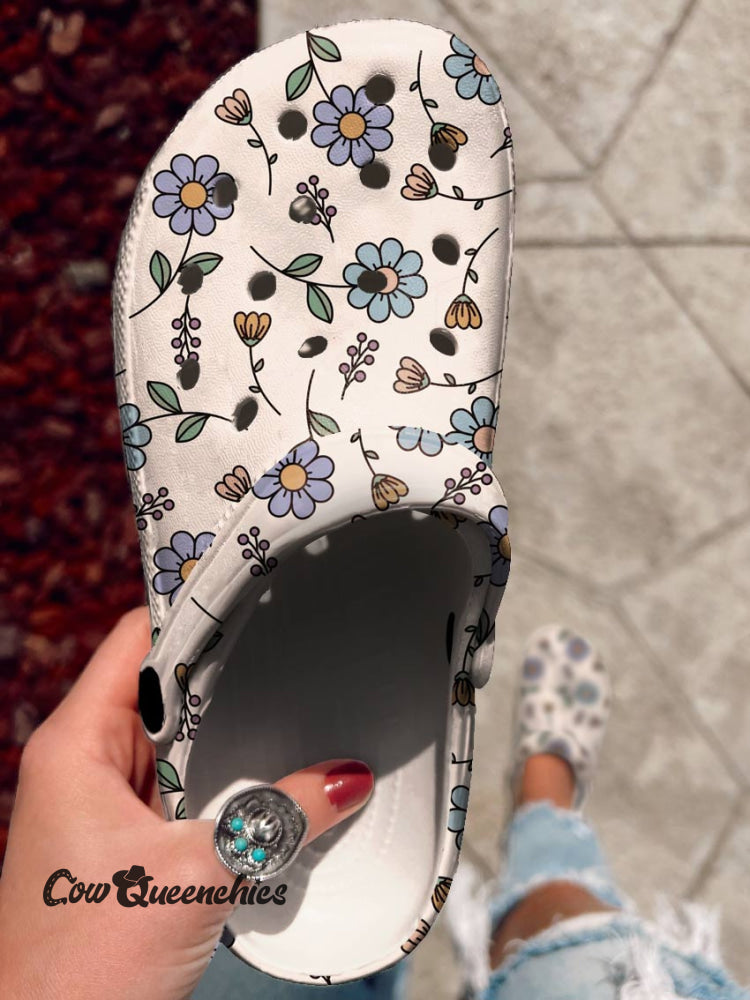 Flower Crocs White / 36