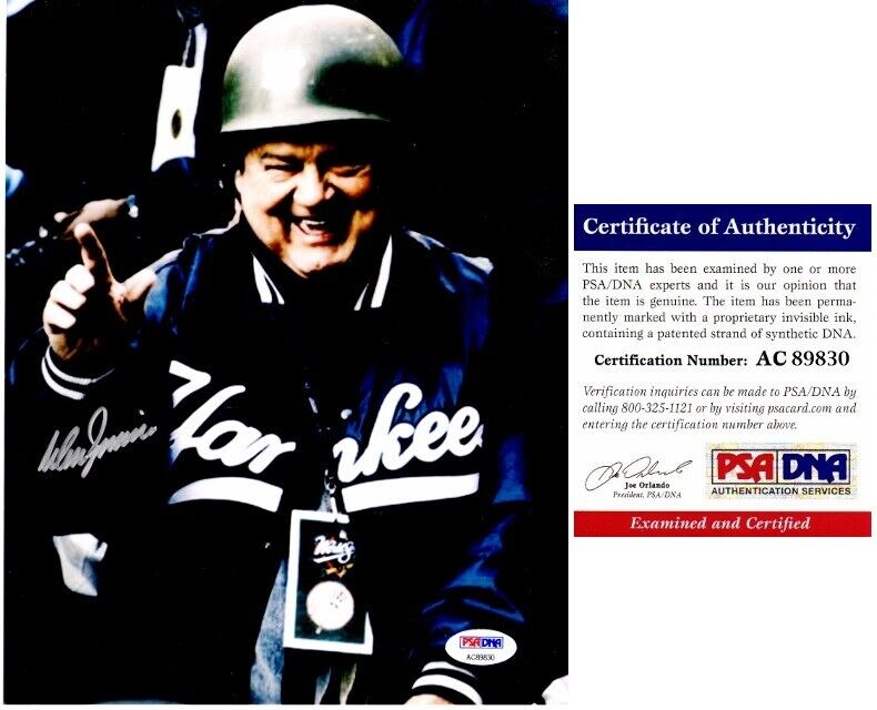 Don Zimmer Signed Autographed Yankees 8x10 inch Photo Poster painting Deceased 2014 PSA/DNA COA