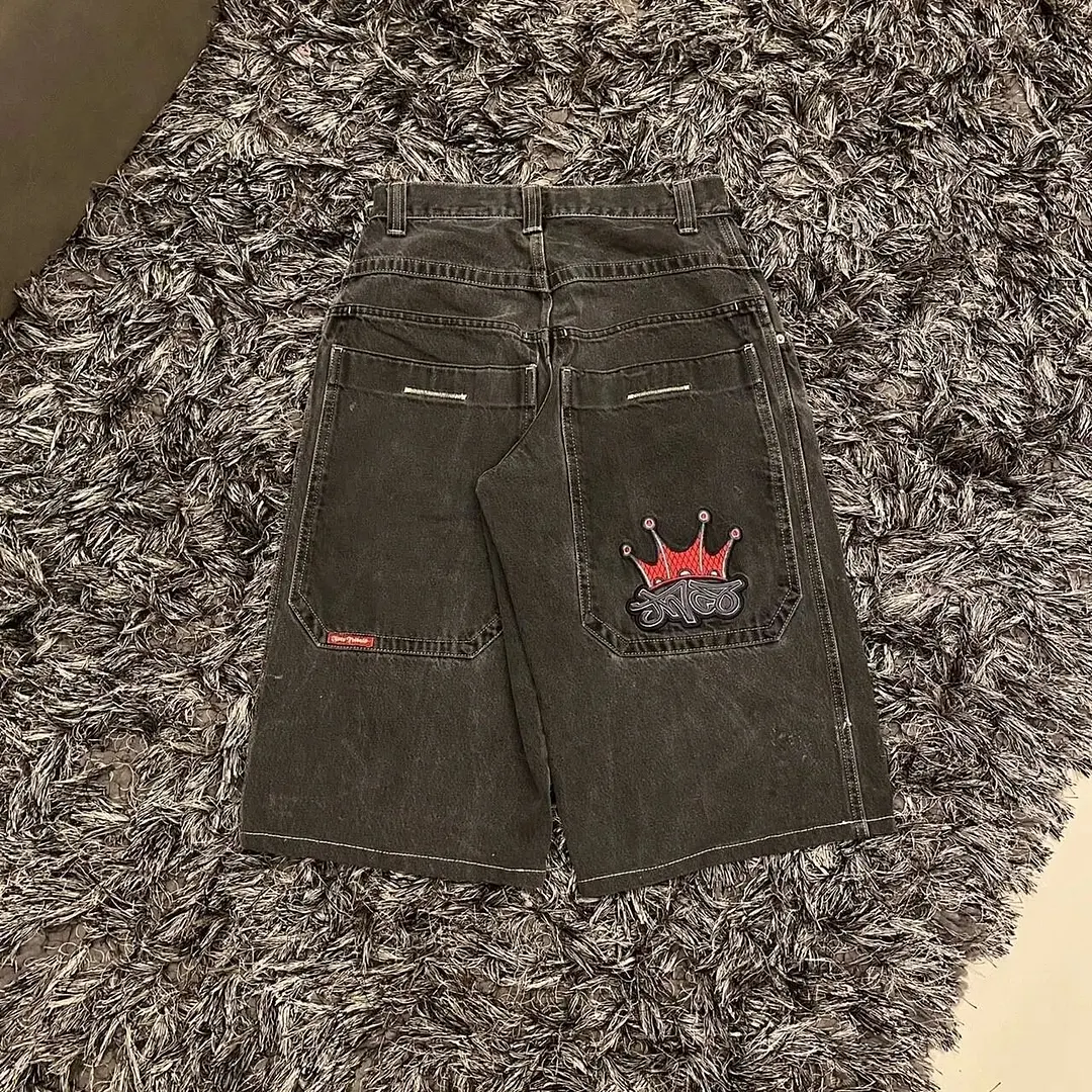 Brownm Pants Men's Loose Wide-Leg Retro Gradient Jeans Men's Tide Card High Street Straight Tube Overs