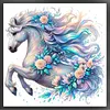 Flower Horse-11CT Stamped Cross Stitch 45*45cm tapestrymarket