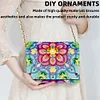 (US Local)DIY Mandala Diamond Art Wooden Coin Pouch with Chain 5D Diamond Painting Purse