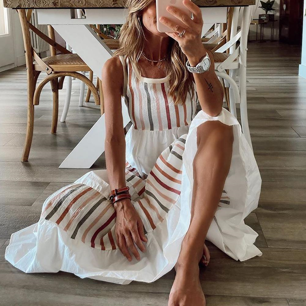 Full of Personality Striped Maxi Dress--vocosishoes