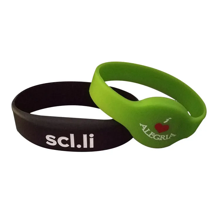 Natural Silicone Customized Logo Printing RFID Wristband for Teenagers