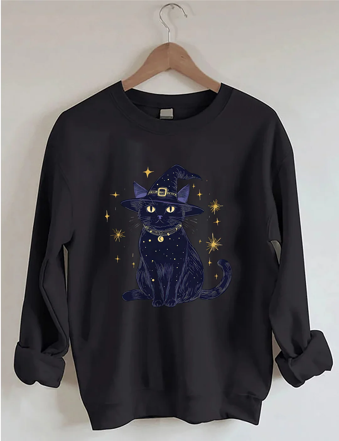 Halloween Witch Kitten Sweatshirt