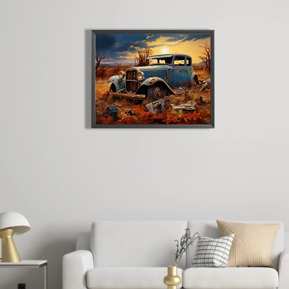 Diamond Painting - Full Round Drill - Scrap Car(Canvas|50*40cm)