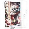 Diamond Painting-DIY Full Round Drill Cat in a Sock(40x60cm)