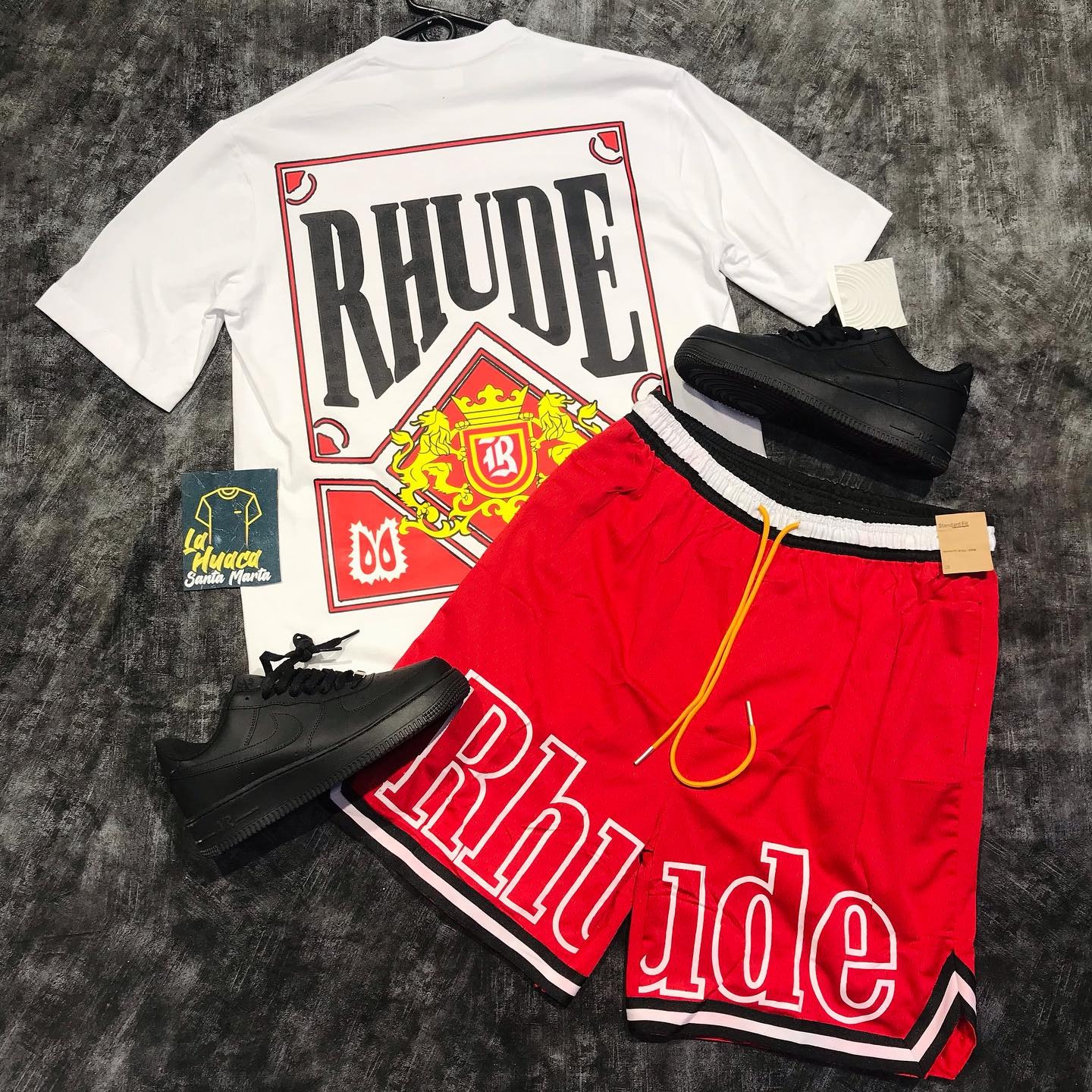 High-Quality Rhude Poker T-Shirt And Shorts Co-Ord