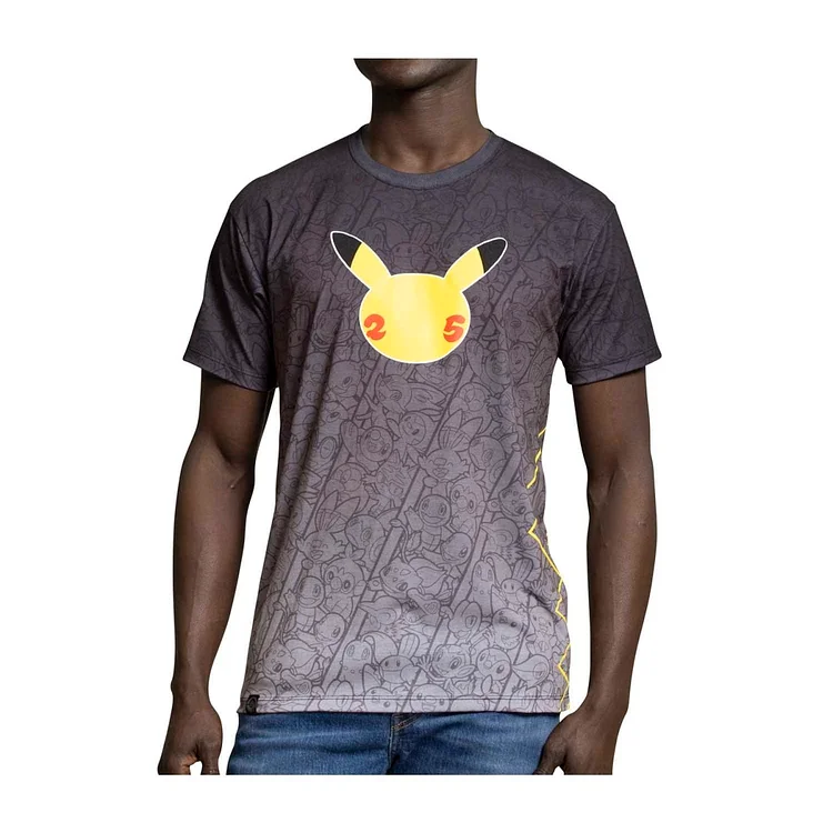 Pokémon Celebration Black Allover-Print T-Shirt - Adult