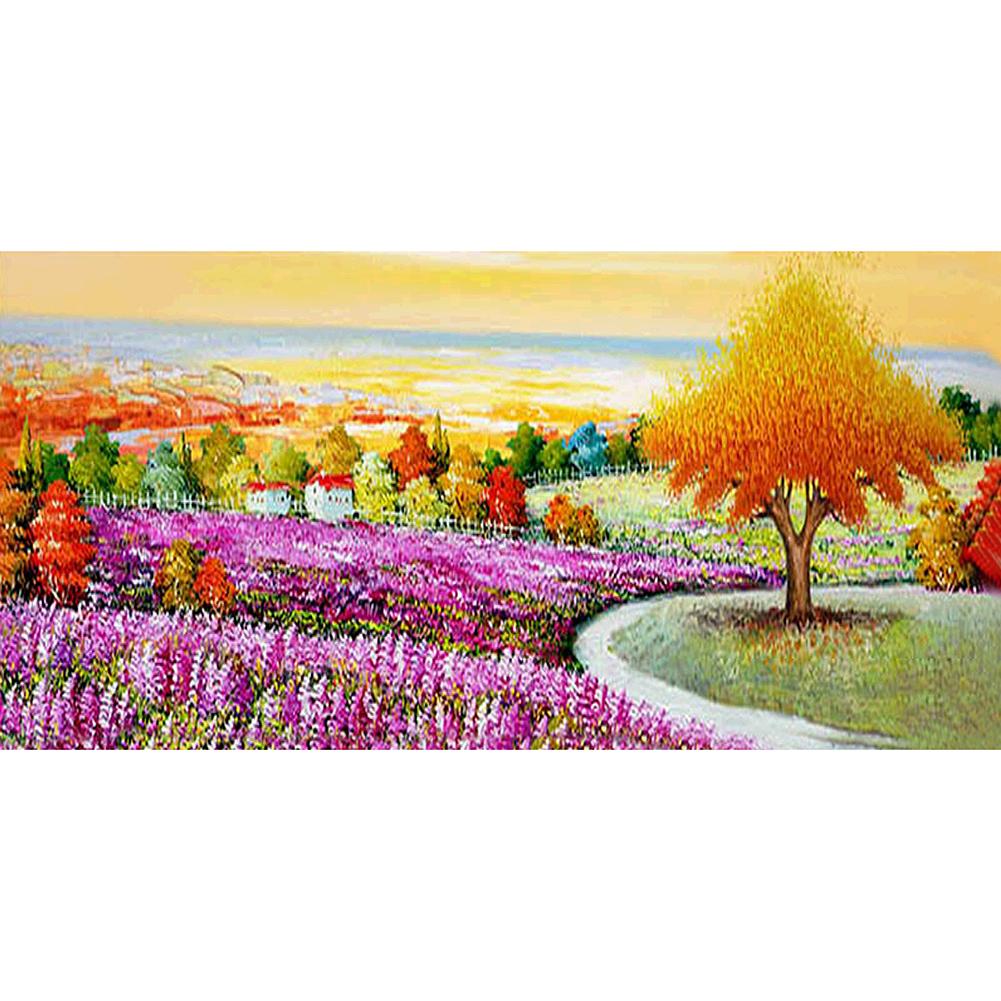 

85x45cm Round Drill Diamond Painting-Rural, 501 Original