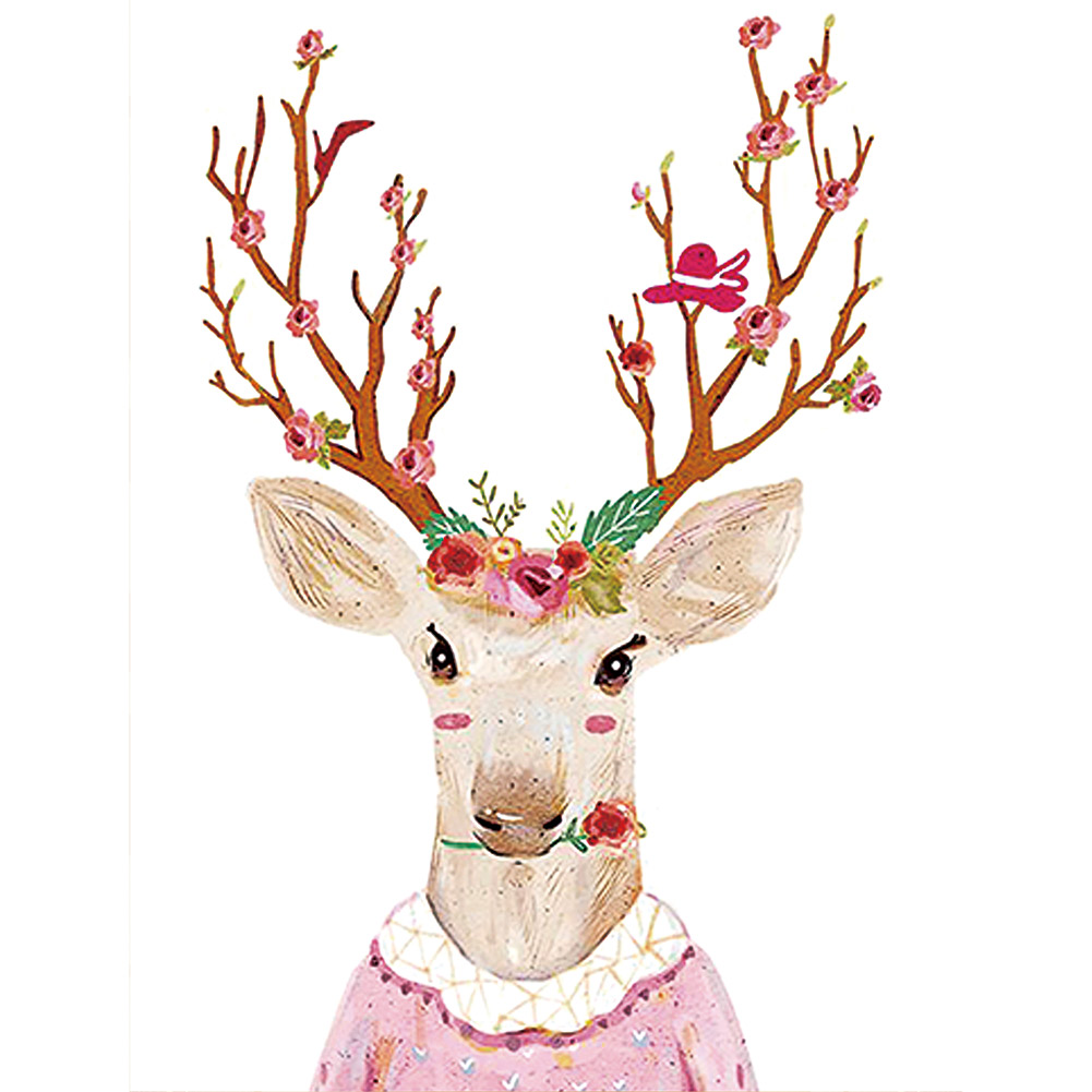 

Deer - 11CT Stamped Cross Stitch - 50*60CM, 501 Original