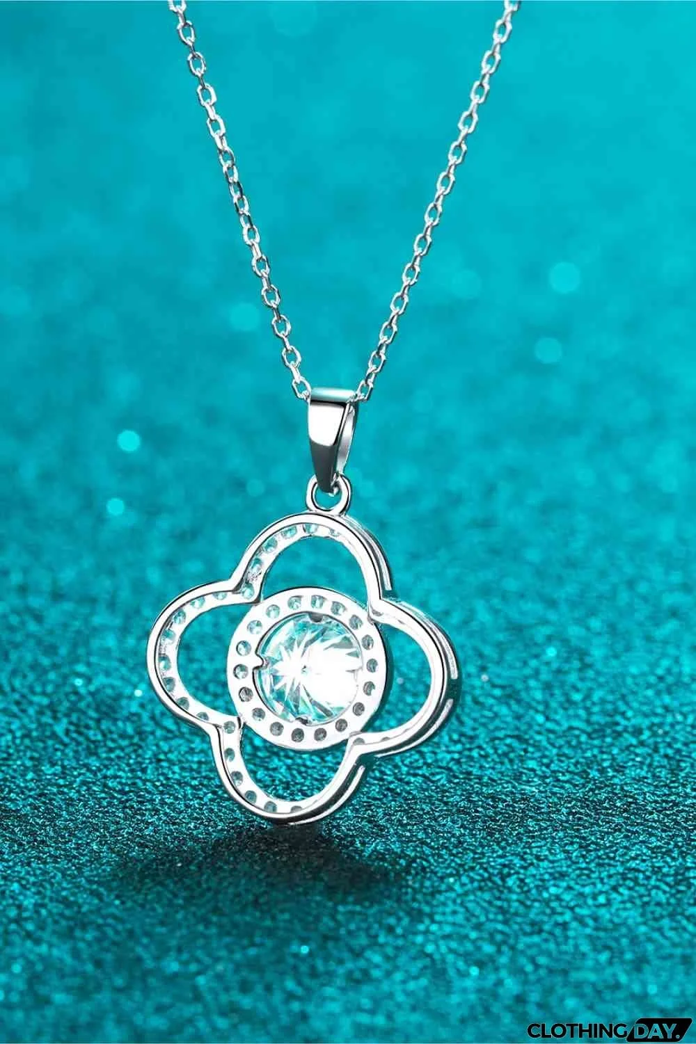 1 Carat Moissanite 925 Sterling Silver Necklace
