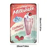 Milkshake - Panneaux en &eacute;tain m&eacute;tallique(20*30cm/30*40cm)