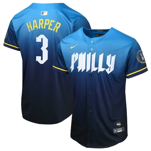 Bryce Harper Philadelphia Phillies Nike Youth 2024 City Connect Limited Player Jersey - Blue