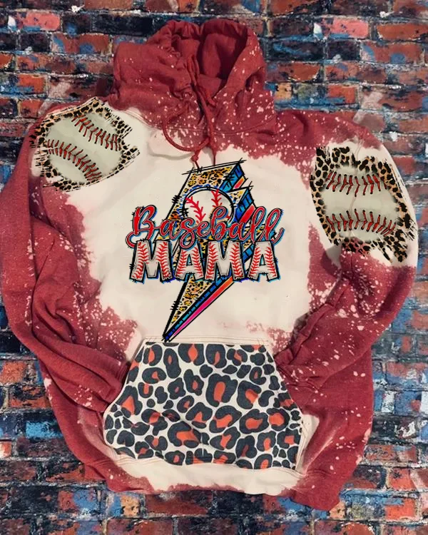 Baseball Mama Thunder Bleached Sweatshirt