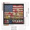 Diamond Painting -DIY Round Drill American Flag(40x40cm-Box)