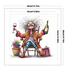 Lady Drinking Red Wine-11CT Stamped Cross Stitch 40*40cm/15.75*15.75in