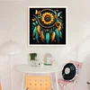 Sunflower Dream Catcher-14CT Stamped Cross Stitch 40*40cm/15.75*15.75in
