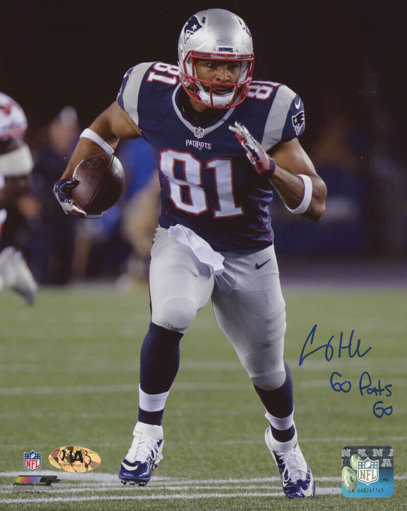 BacheloretteBachelor Clay Harbor Signed New England Patriots 8x10 Football Photo Poster painting