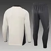 2024/2025 Real Madrid Half-Pull Training Suit Light Yellow Football Shirt 1:1 Thai Quality