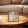Diamond Painting Special Shaped Drill Butterfly and Flower With Frame(8.46x8.46inch)