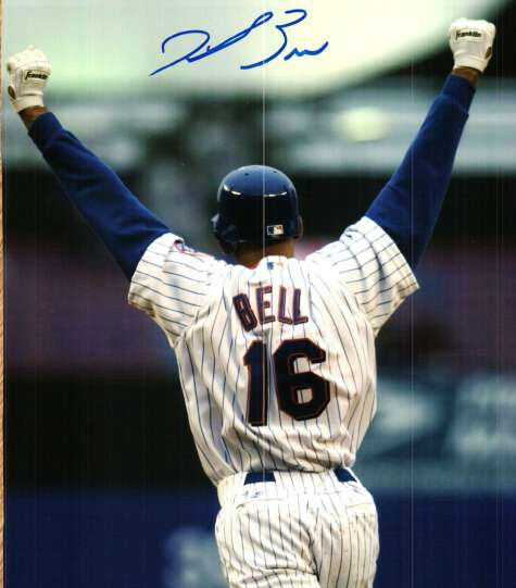 Signed 8x10 DEREK BELL NEW YORK METS Autographed Photo Poster painting - COA