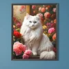 Chat Noble-Complète Rond Diamant Peinture-40X50CM