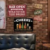 2PCS Bar Open and Cheers Funny - Vintage Metal Signs Set - 20*30cm/30*40cm - Warning