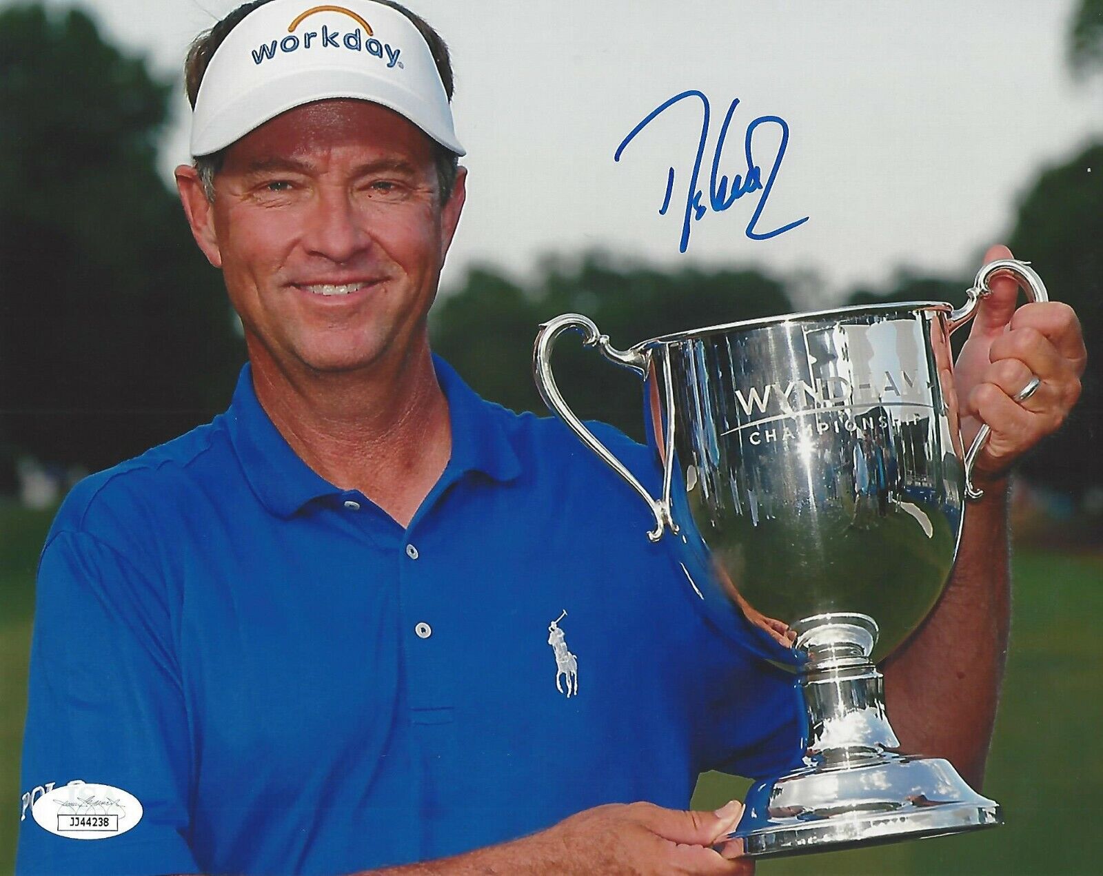 Davis Love lll Signed 8x10 Photo Poster painting JSA COA Autograph PGA Golfer Gold Tee Award