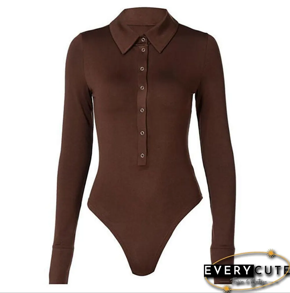 Snap Ribbed High Leg Long Sleeve Bodysuit