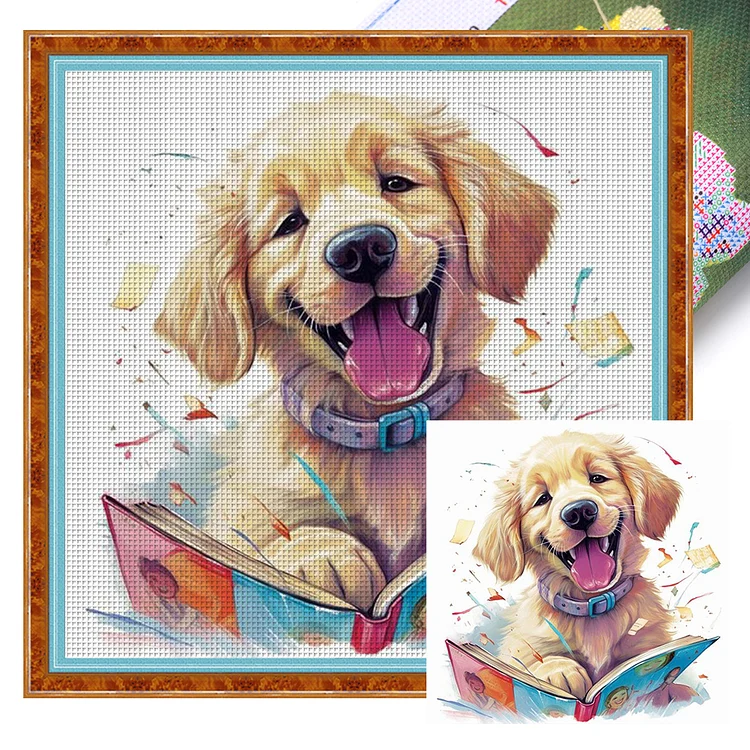 『HuaCan』Dog  -11CT Stamped Cross Stitch(40*40cm)