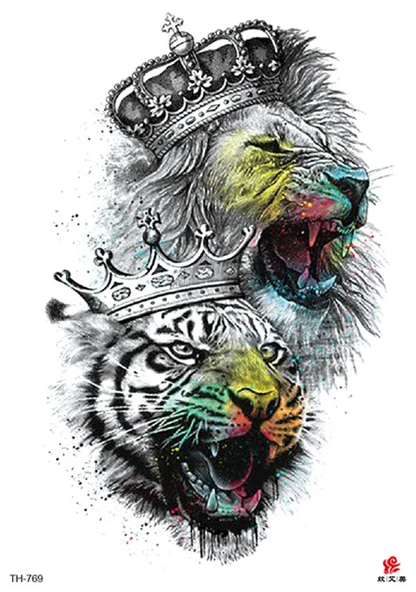 Waterproof Temporary Tattoo Sticker Wolf Crow Bird Forest Tree Black Fake Tatto Flash Tatoo Arm Leg Big Art for Women Men