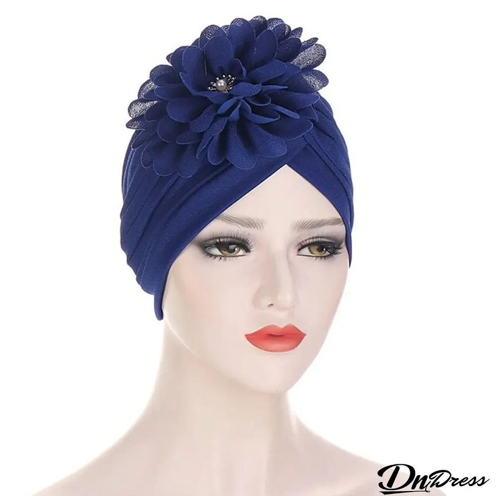 Multi Colors Bandanas Women Stretchy Turban Flower Muslim Hat Headband Wrap Female Hijab Indian Cap Head Wrap for Women