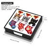 5D DIY PU Diamond Art Note Box with 160 Sheets Paper Mosaic Kit (Kitty Socks)