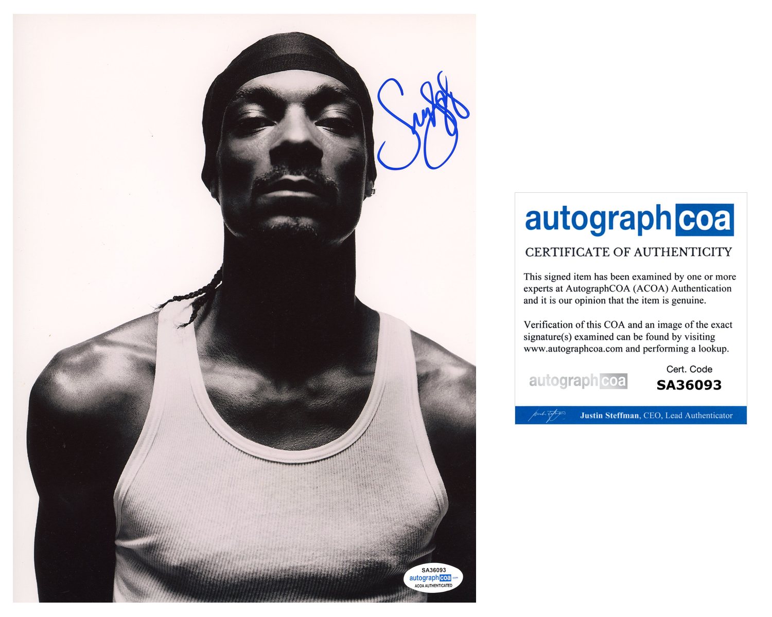 Snoop Dogg Signed Autographed 8x10 Photo Poster painting Hip Hop Rapper ACOA COA