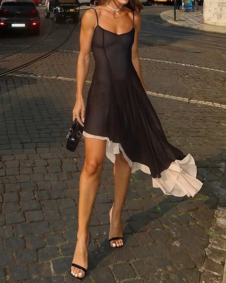 Sleeveless Double Layer Slip Dress