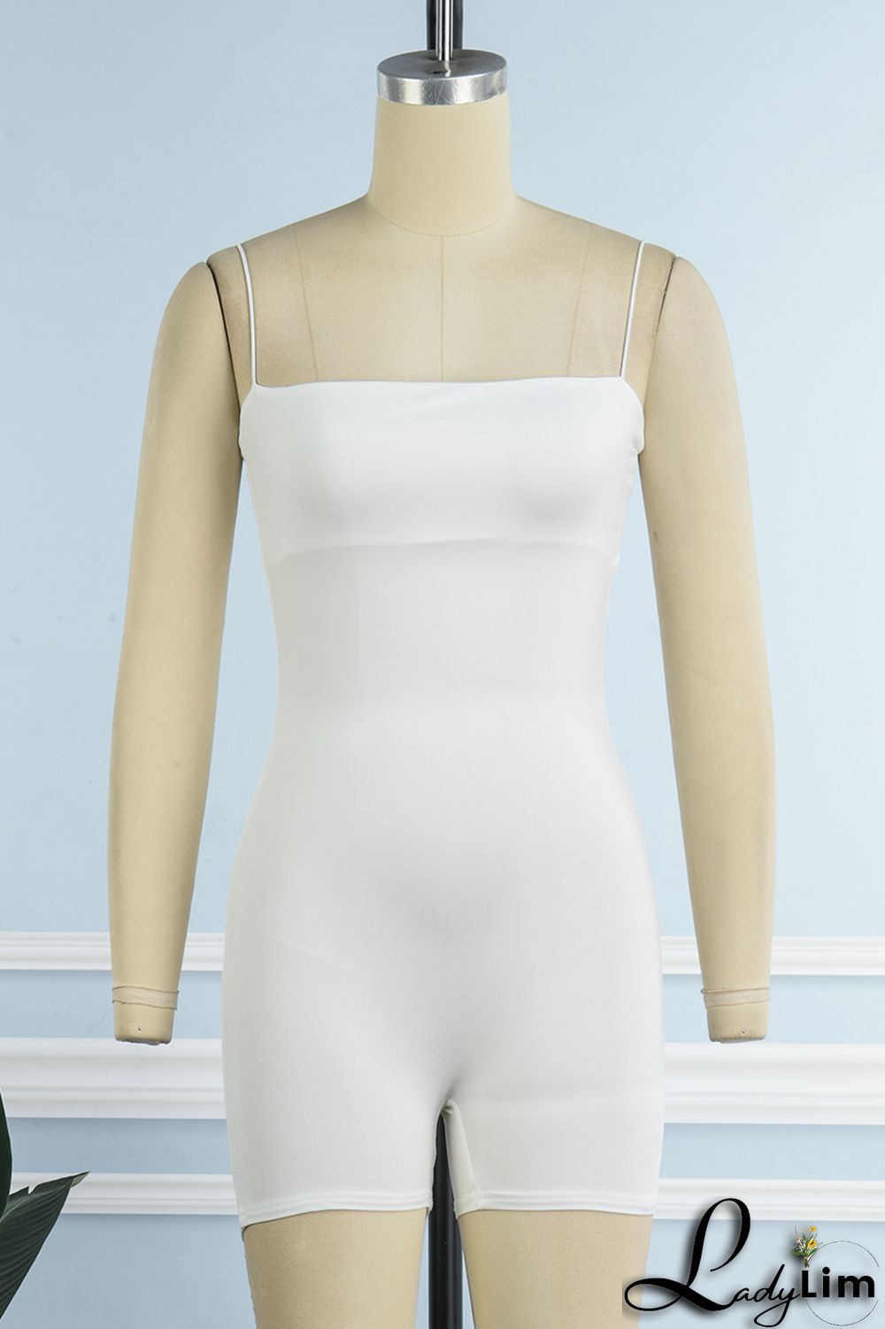 Black Sexy Casual Sportswear Solid Backless Spaghetti Strap Skinny Romper